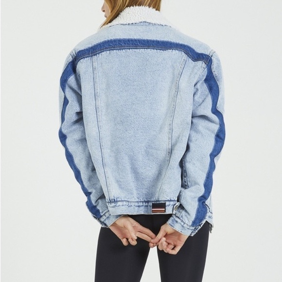 P.E Nation 1984 Oversized Sherpa Lined Jean Denim Jacket - Picture 5 of 12